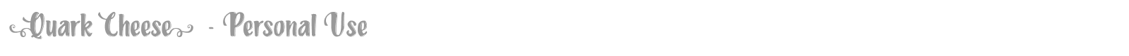 Quark Cheese font preview